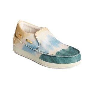Sperry Top-Sider Green & Yellow Tie-Dye Moccasin Women’s Size 7